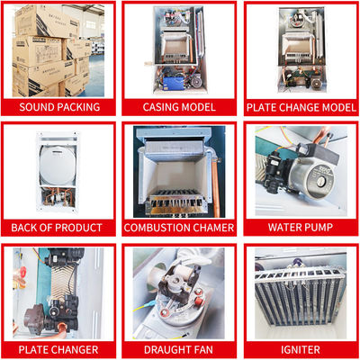 ISO14001 고효율 벽은 Lpg 수 가열기를 구하여 보일러 20KW 에너지를 매달았습니다